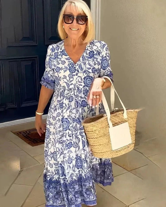 Grace™  - V-neck Bohemian Dress